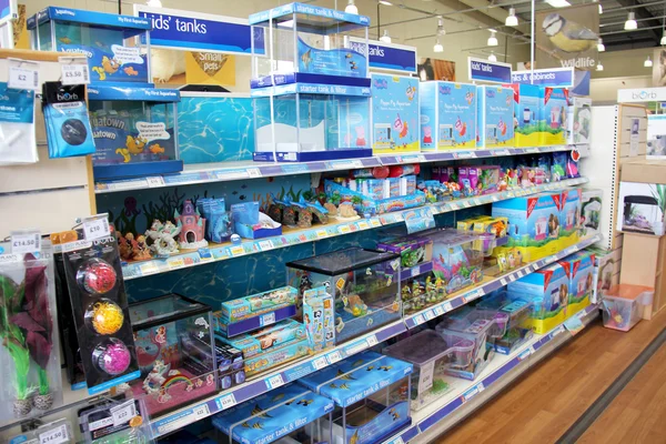 Fish products and aquariums — Stock Photo, Image