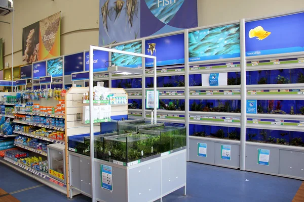 Visproducten en aquaria — Stockfoto