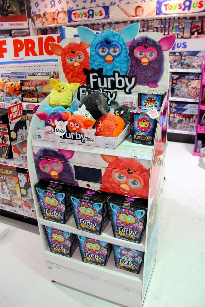 London, England. Circa July 2014. Furbies for sale in a Toysrus store in England.