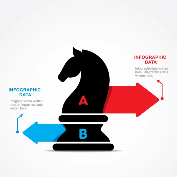 Business-Info-Grafik von Schachritter — Stockvektor