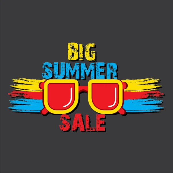 Πώληση δημιουργική μεγάλο καλοκαίρι γυαλιά — Διανυσματικό Αρχείο