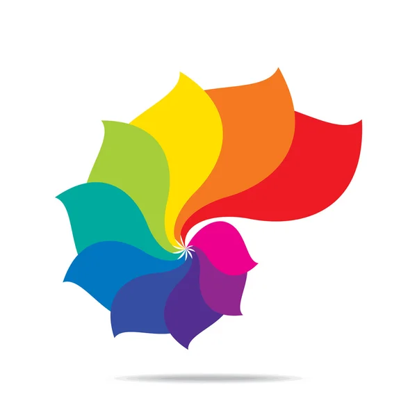 Symbole de feuille colorée créative — Image vectorielle
