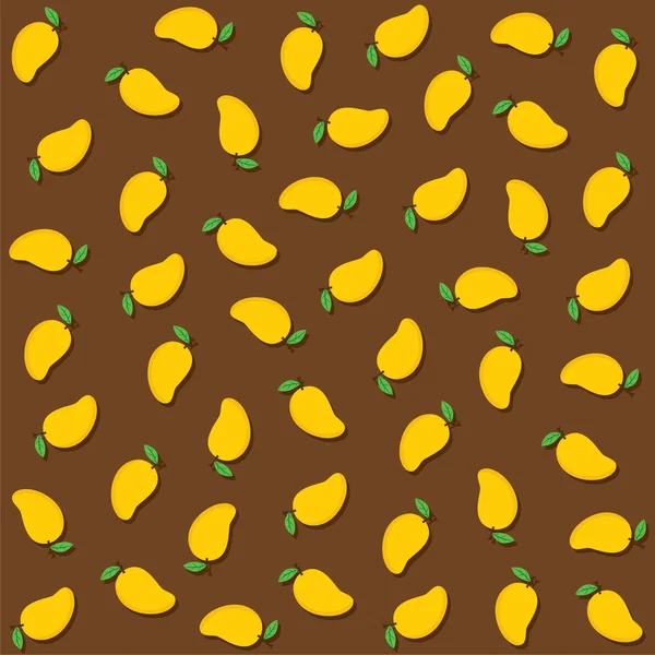 Fresh mango fruit pattern — Stock Vector
