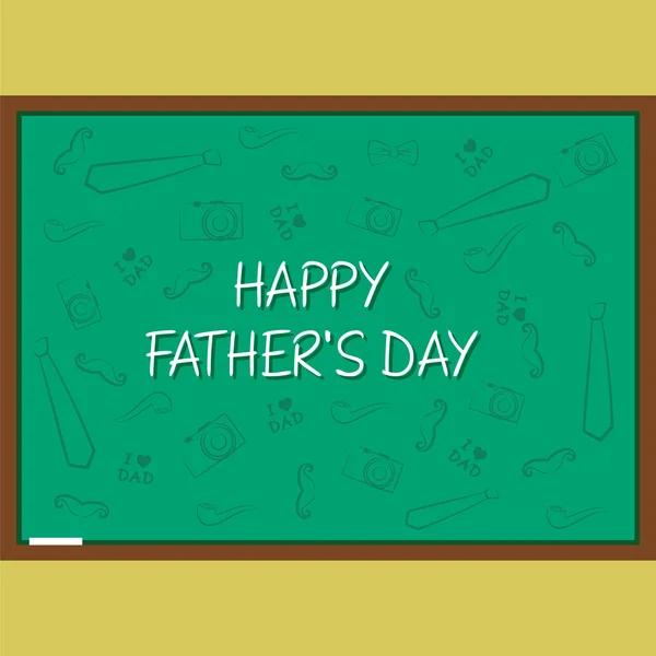 happy fathers day on chalk board design