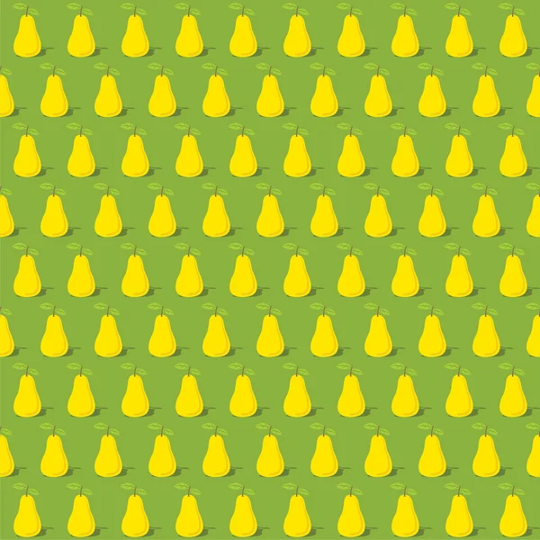 Birne Frucht Muster Hintergrund Design — Stockvektor