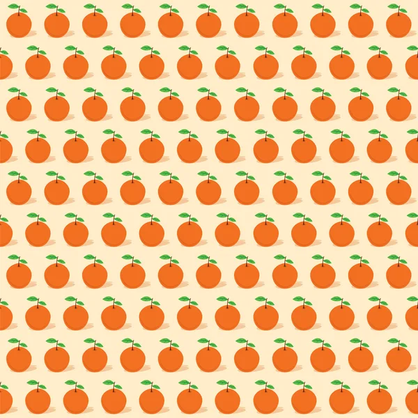 Orange fruit pattern background design — Stock Vector