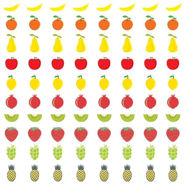 Modèle simple avec des fruits — Image vectorielle