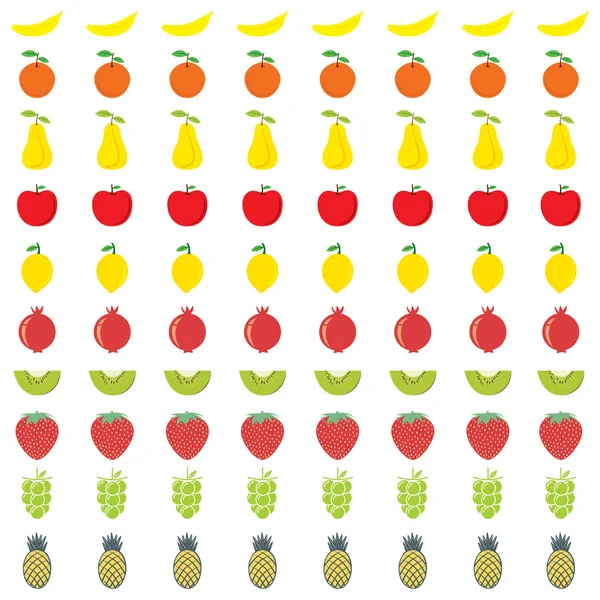 Simple pattern with fruits — Stock Vector