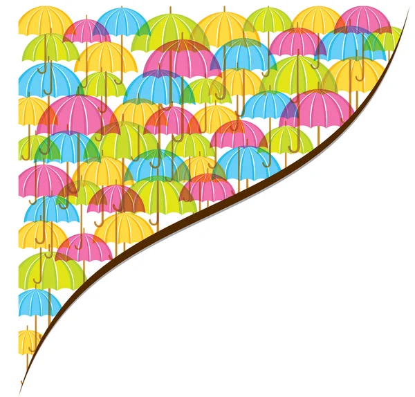 Modèle de parapluie coloré aléatoire — Image vectorielle