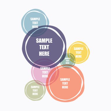 renkli yuvarlak çerçeve