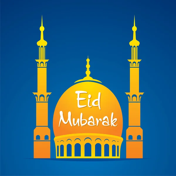 Eid Mubarak  greeting card — Stock Vector