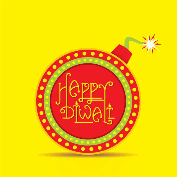 Creativo feliz saludo diwali — Vector de stock