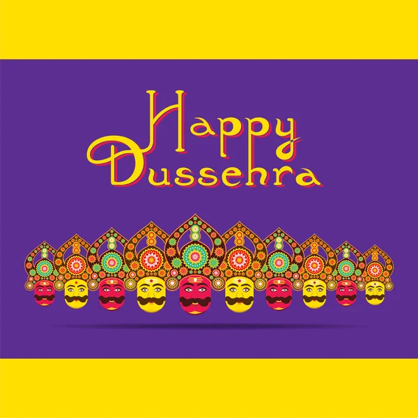 행복 dussehra 축제 포스터 — 스톡 벡터