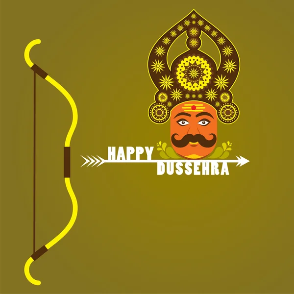 Heureuse affiche du festival dussehra — Image vectorielle