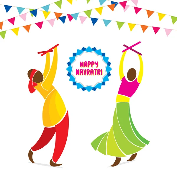 Celebrar el festival navratri — Vector de stock