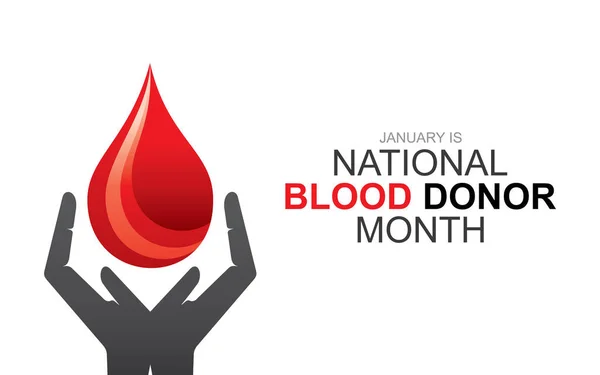 全国献血月間コンセプトポスターデザインのベクトルイラスト — ストックベクタ