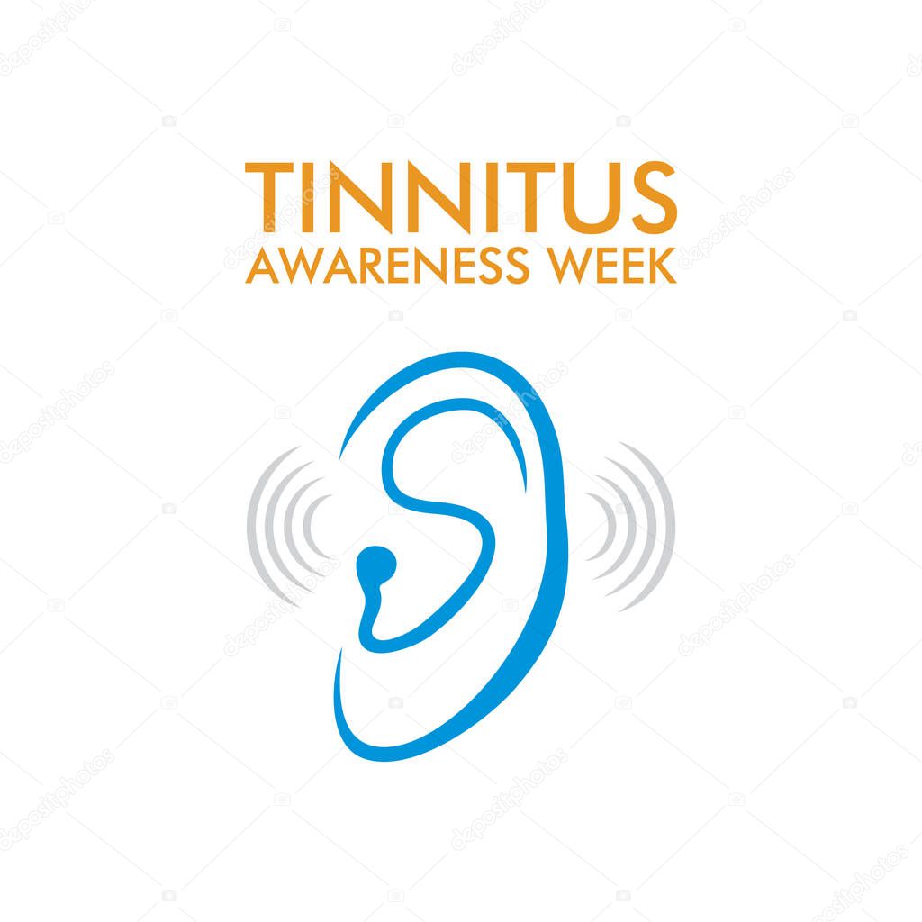 vector illustration of tinnitus awareness week banner design