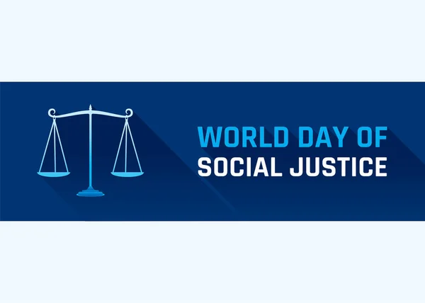 Vektorová Ilustrace Světového Dne Koncepce Designu Sociální Spravedlnosti — Stockový vektor