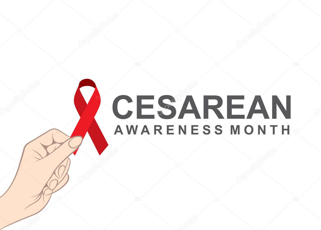 vector illustration of Cesarean awareness month design