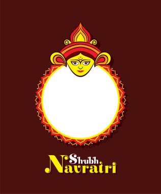 Shubh Navratri için yaratıcı poster tasarımı için Vektör İllüstrasyonu
