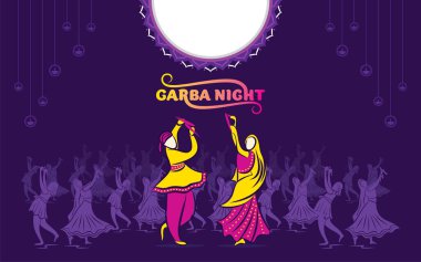 Shubh Navratri için yaratıcı poster tasarımı için Vektör İllüstrasyonu