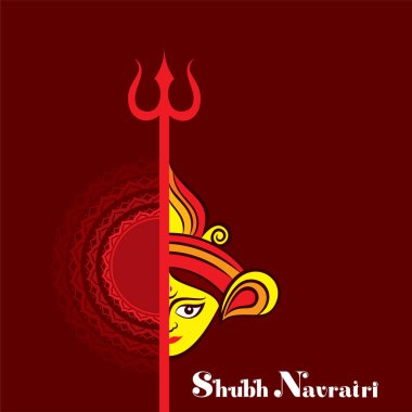 Shubh Navratri için yaratıcı poster tasarımı için Vektör İllüstrasyonu