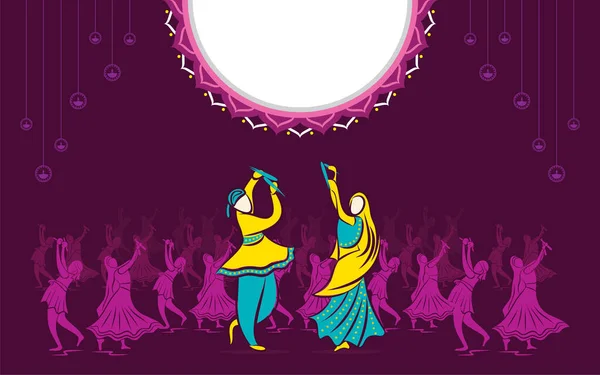 Vector Illustration Für Kreatives Plakatdesign Für Shubh Navratri — Stockvektor