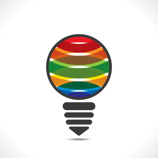 Creative colorful bulb design vector — Stock Vector