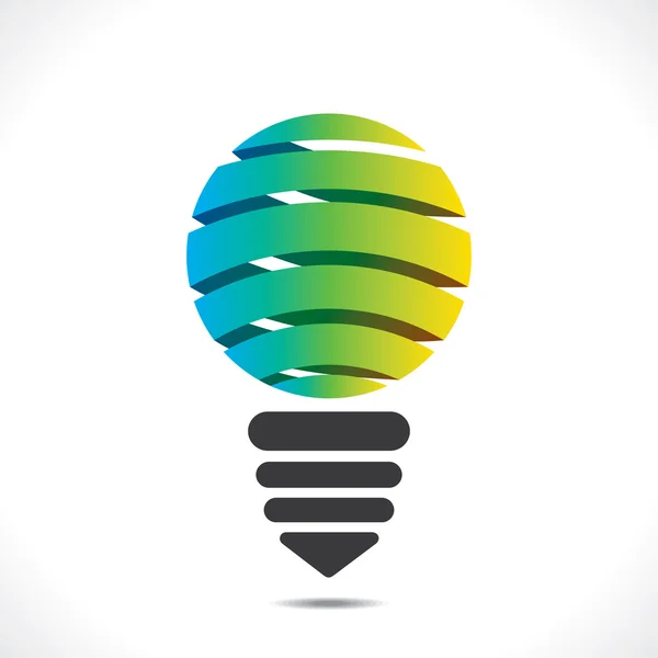 Kreativní barevné žárovky design vektor — Stockový vektor