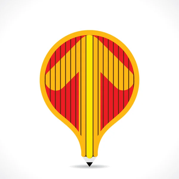 Креативный дизайн формы воздушных шаров с карандашом — стоковый вектор