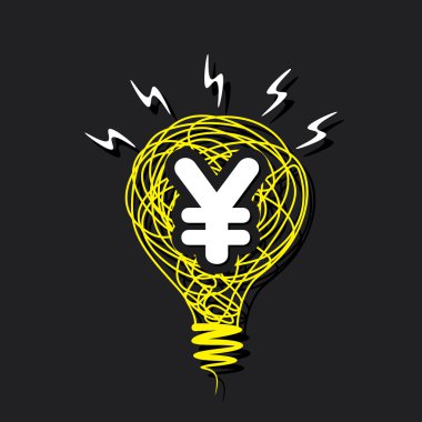 ampul çizim yen sembolü