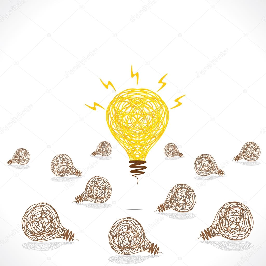 New idea concept or creativity bulb glow