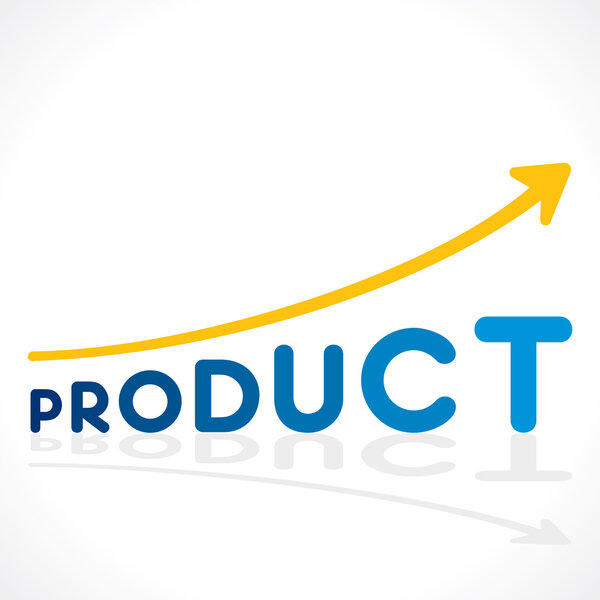 Creative increase product sell growth graph