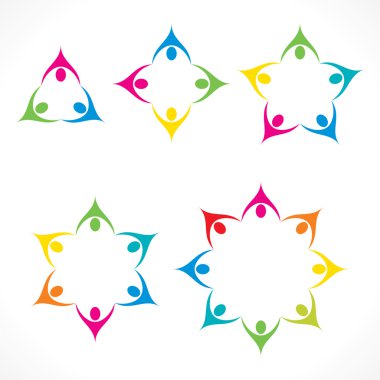 ekip çalışması veya birlik simgesi tasarım