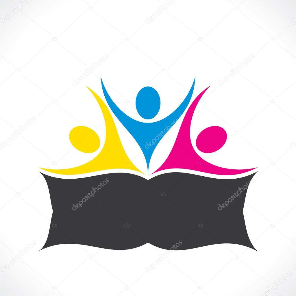 Teamwork icon with blank banner to write your text vector
