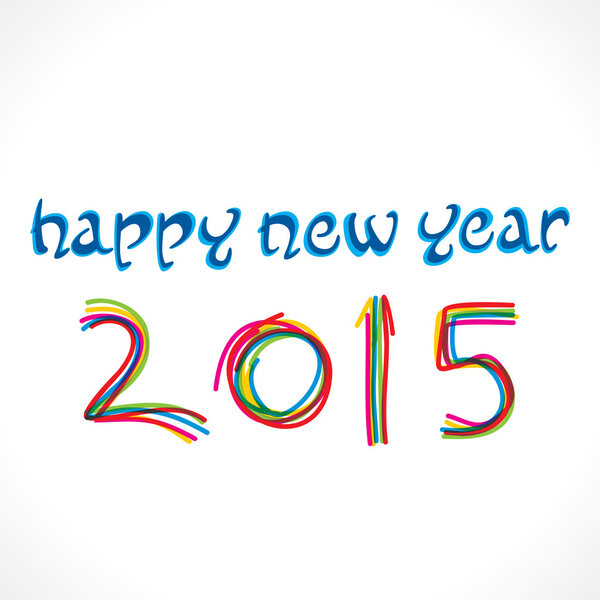 Happy new year 2015 greeting design