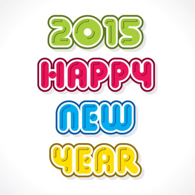 Yaratıcı mutlu yeni yıl 2015 tasarım