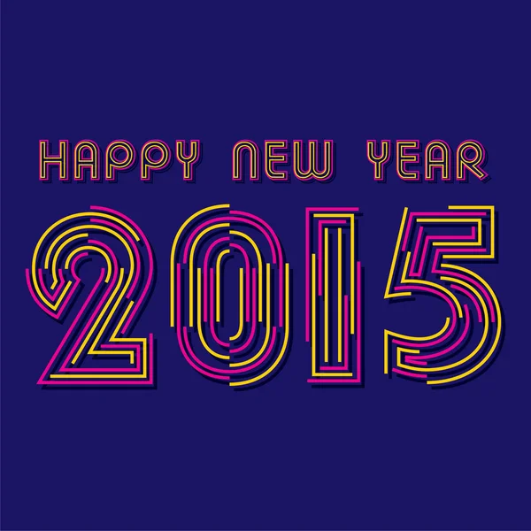 Créatif heureux nouvelle année 2015 design — Image vectorielle