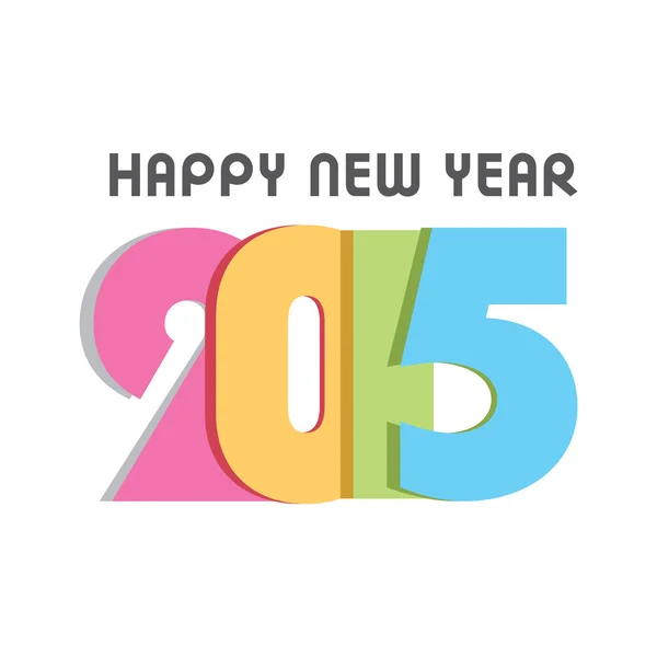 Ano novo feliz criativo 2015 — Vetor de Stock