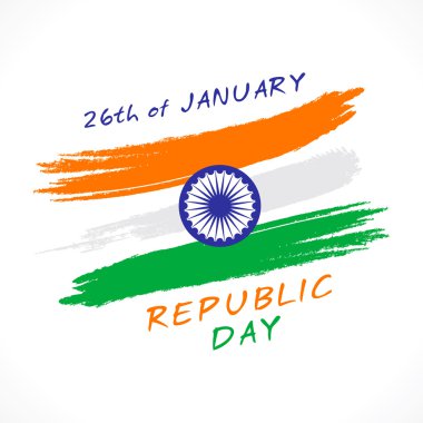 Happy india republic day greeting clipart