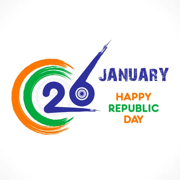 Happy republic day greeting — Stock Vector