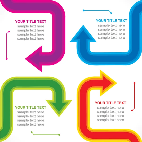 Infographic template with arrows — Stock Vector