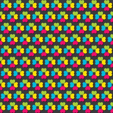 Renkli çiçek desen tasarım