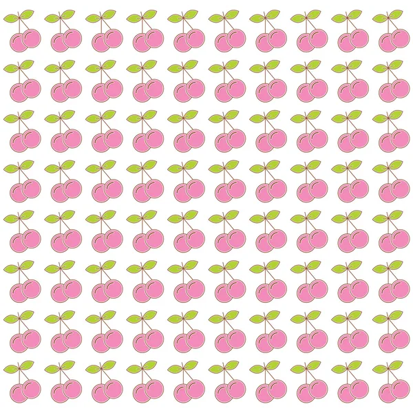 Pink cherry pattern design — Stock Vector