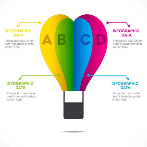 Creative hot air balloon info-graphics — Stock Vector