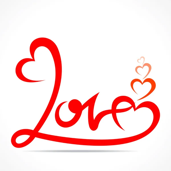 Typographie créative de l'amour — Image vectorielle
