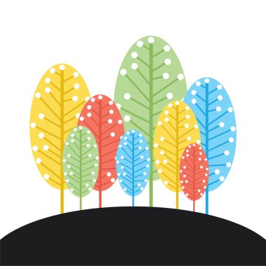 Renkli retro doğal afiş