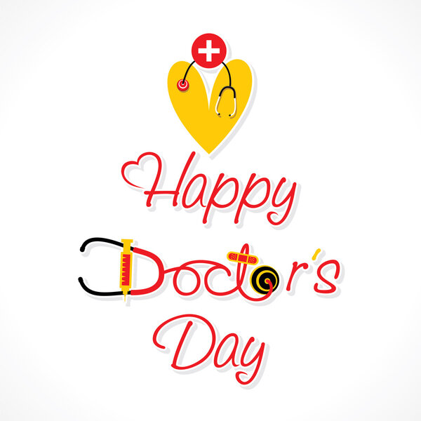 Doctors day greeting card