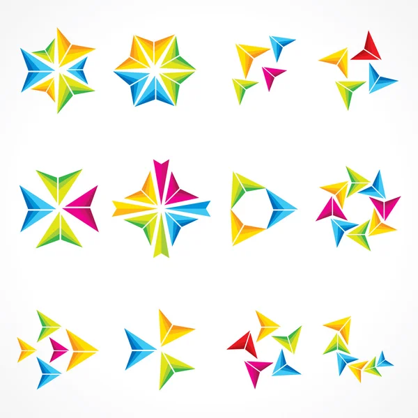 Abstrakte bunte Logo-Set — Stockvektor