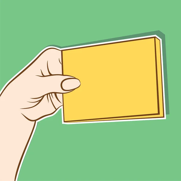 Blank bundt kort hold i hånden – Stock-vektor